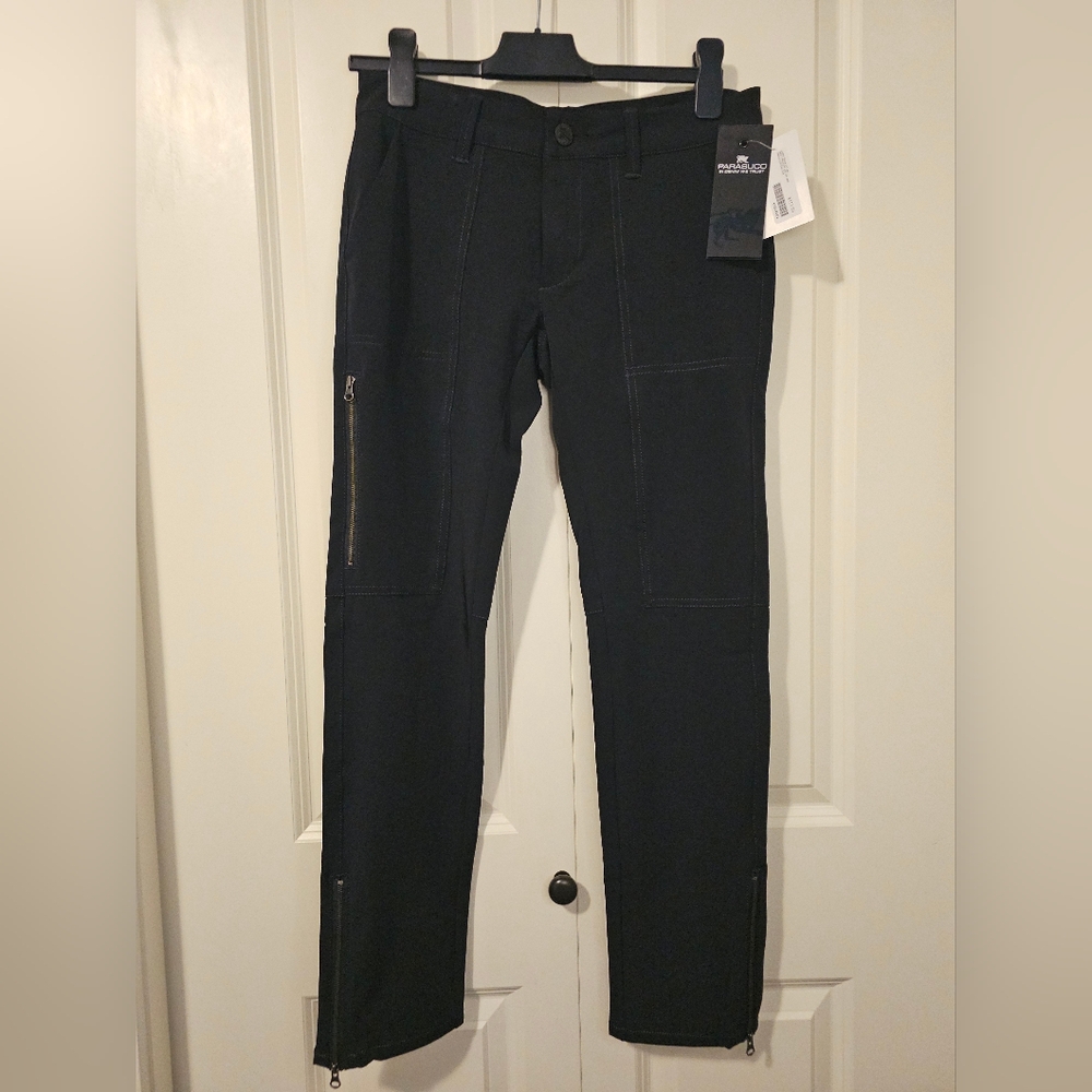 PARASUCO Slim Fit Pants Mid Rise, Skinny, Sofia Fit, Stretch,Black  Sz 28 NWT